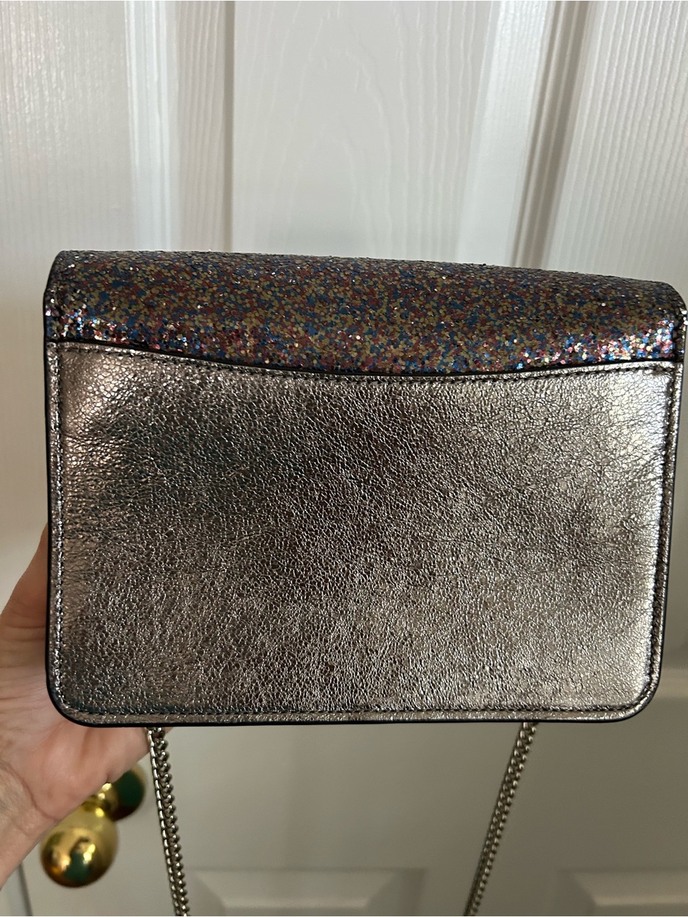 Coach Multicolor Glitter and Silver Metallic Leather Crossbody - Picture 4 of 8